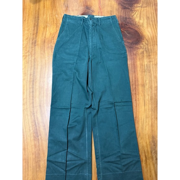 Vintage 60's Mens Work Trouser Pants Cotton Talon Zipper Workwear Cotton J3-19 - Picture 2 of 11